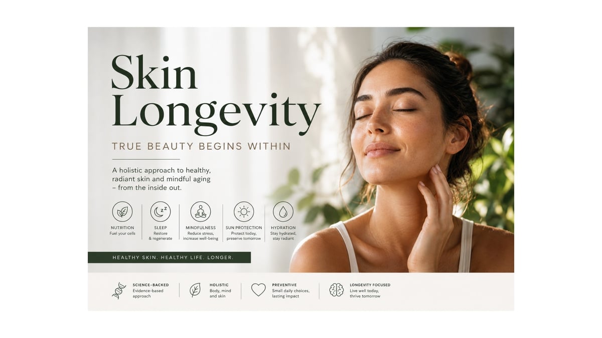 Cover image for "Skin Longevity – Wahre Schönheit beginnt von innen" by Sami Rezgui, MD